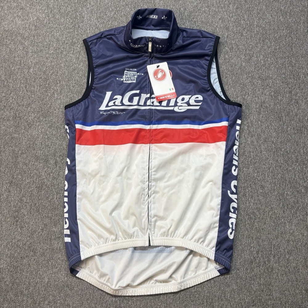 Castelli Wind Vest Full Zip Men's Size M LaGrange Cycling MTB Lightweight Rain